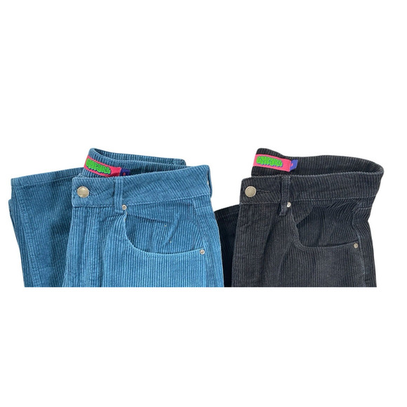 Empyre Tori Sk8 Corduroy Pants Bundle – Sz 10 – Blue & Gray Y2K Wide Leg 90s Sk8 - Picture 2 of 16